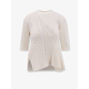Sacai Women Asymmetrical Cotton Blend Sweater